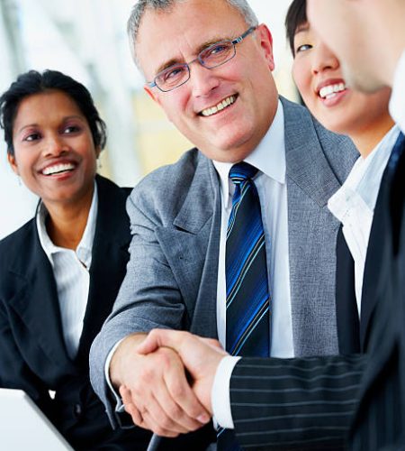 Businessmen shaking hands